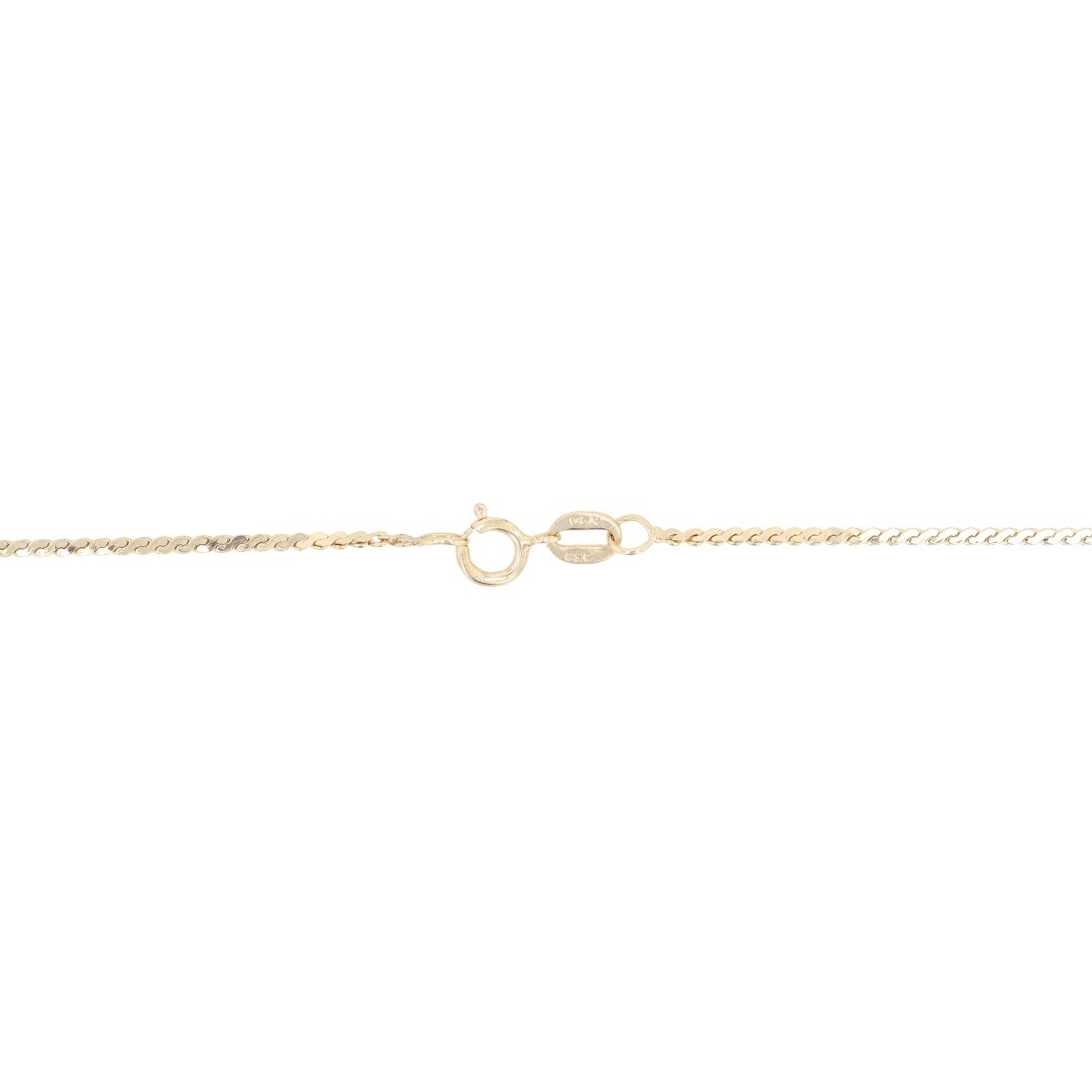 1.2mm Serpentine Link Chain 19.5″ Necklace 14k Yellow Gold 3.29 Grams