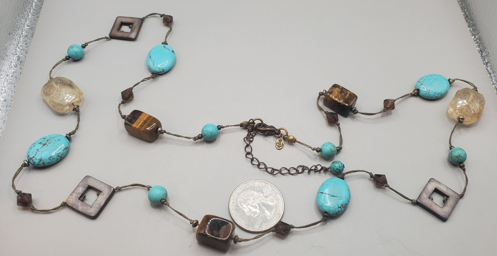 10Pc Southwest Style Faux Turquoise Lot: Premier Designs Necklace, Avon pendant+