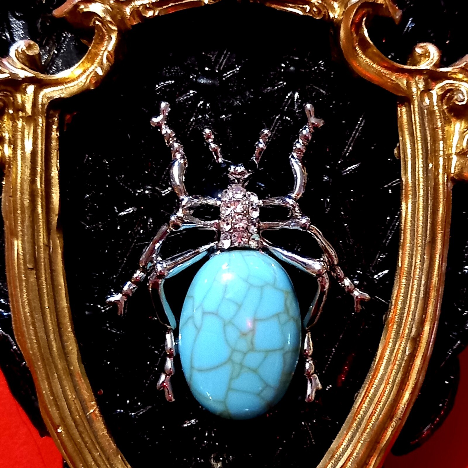 Necklace Vintage Luxury Pendant Jewelry Lucky Charms Bib Art Deco Liberty Spider