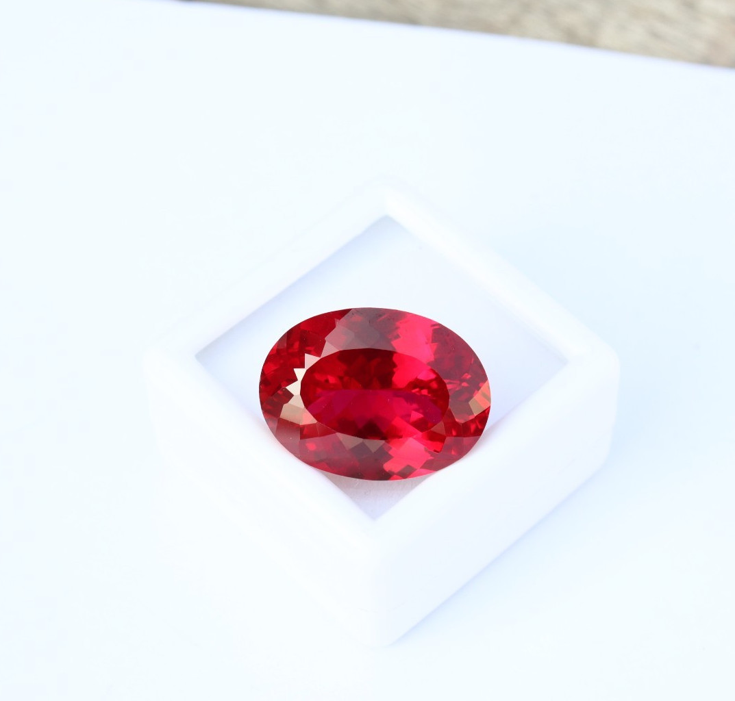 Natural Ruby Oval Cut 14.20Ct Red Loose Gemstone 16x11x7mm