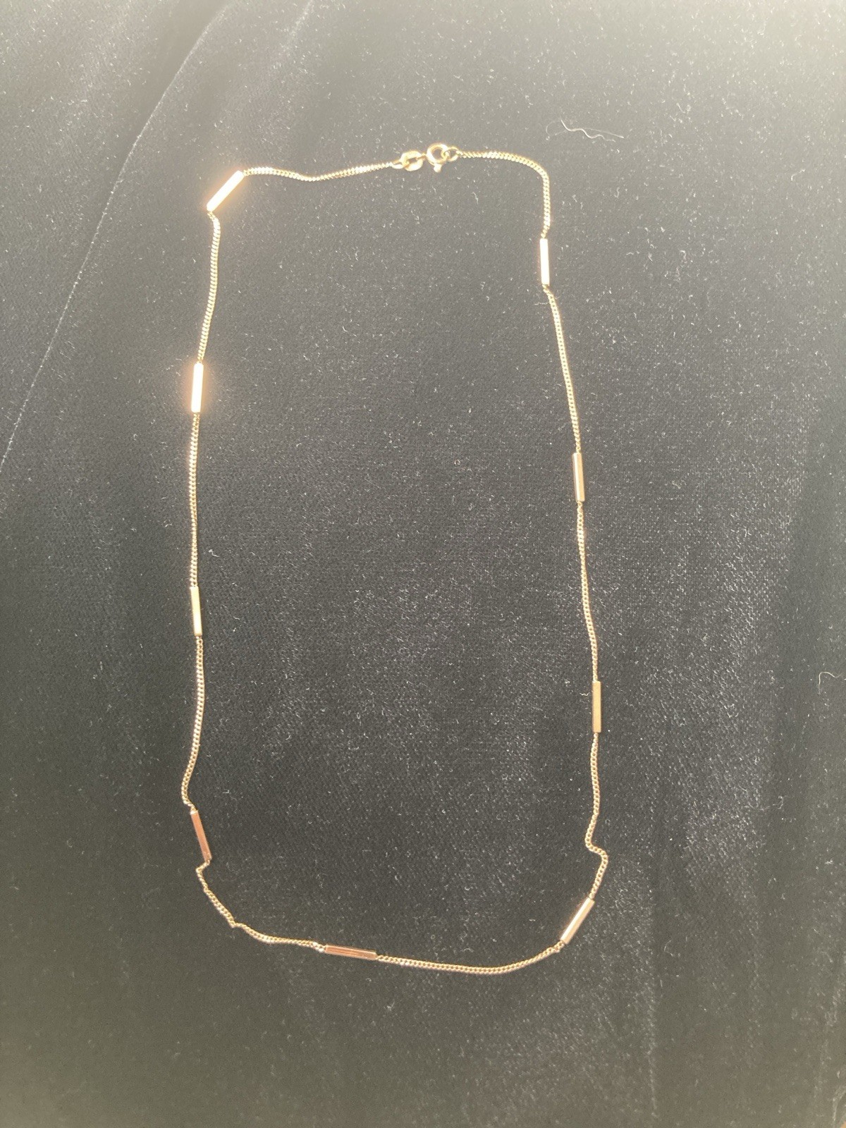 14k Rose Gold Bar Bar Station Chain Necklace 18.5” 3.71G FREE SHIPPING
