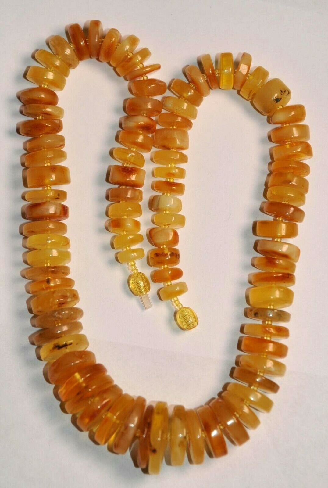 ✅51 cm =65gr RUSSIAN SOVIET BALTIC AMBER BEAD NECKLACE 琥珀 BRACELET STONE PENDANT