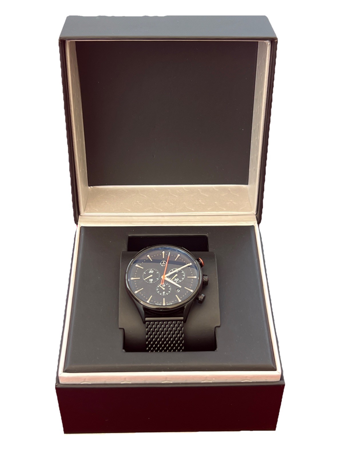 Genuine Mercedes Benz Merchandise Solar Powered Swiss Made Watch In Box New Gift