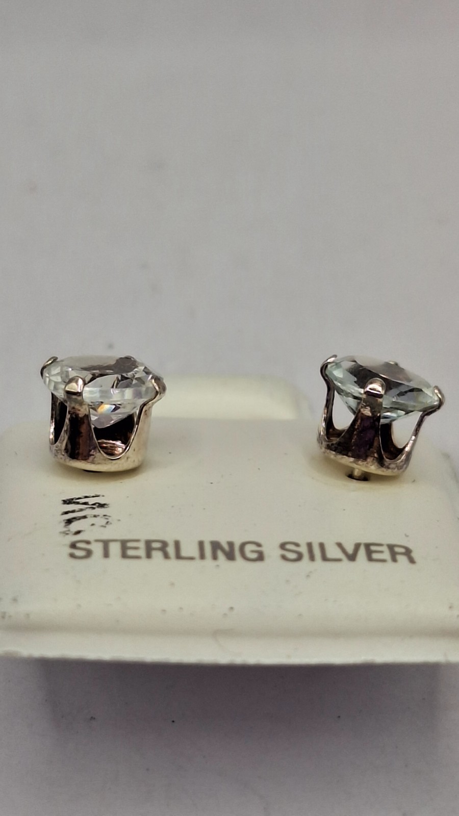 925 Silver Topaz Approx. 1 CT (6x3mm) Designer Earrings.