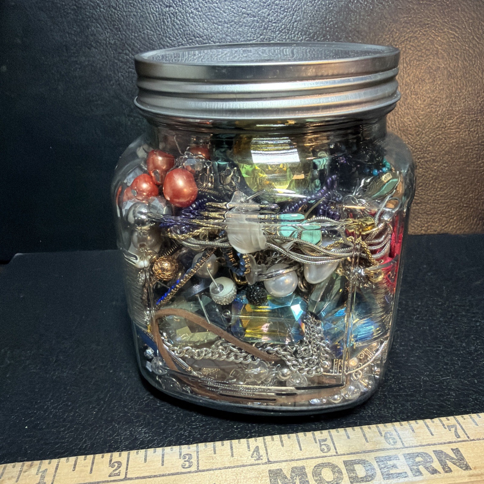 Jewelry Jar Necklaces, Bracelets, Earrings And More! 5.5in High 4.4 In Wide