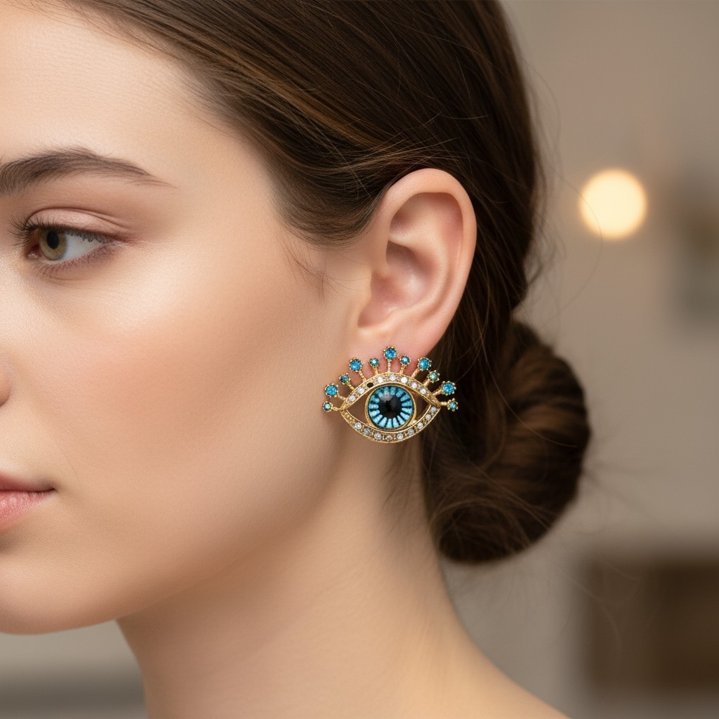 Us Seller Betsey Johnson Eye Stud Earrings