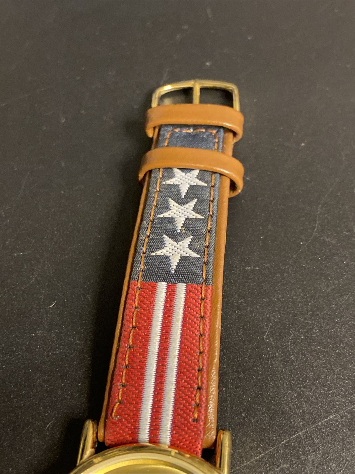 Vintage USA Flag Unisex Valdawn Watch New Battery