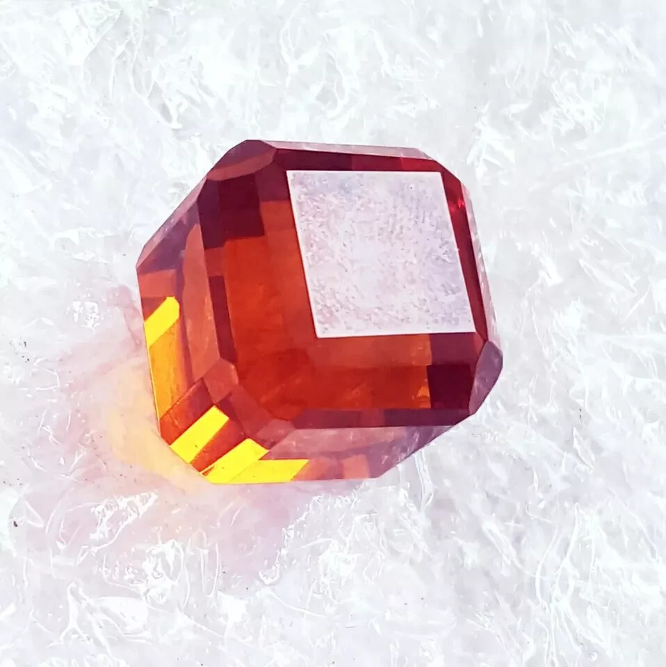 ORANGE Topaz 98-100 Ct Cube Cut EGL Certified Natural Brazilian Loose Gemstone