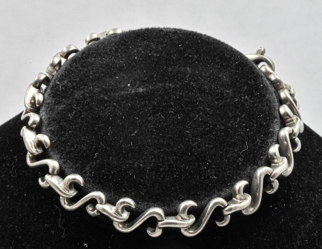 JWBR Sterling Silver Jane Seymour OPEN HEART Design Ladies bracelet 7.1″ Long