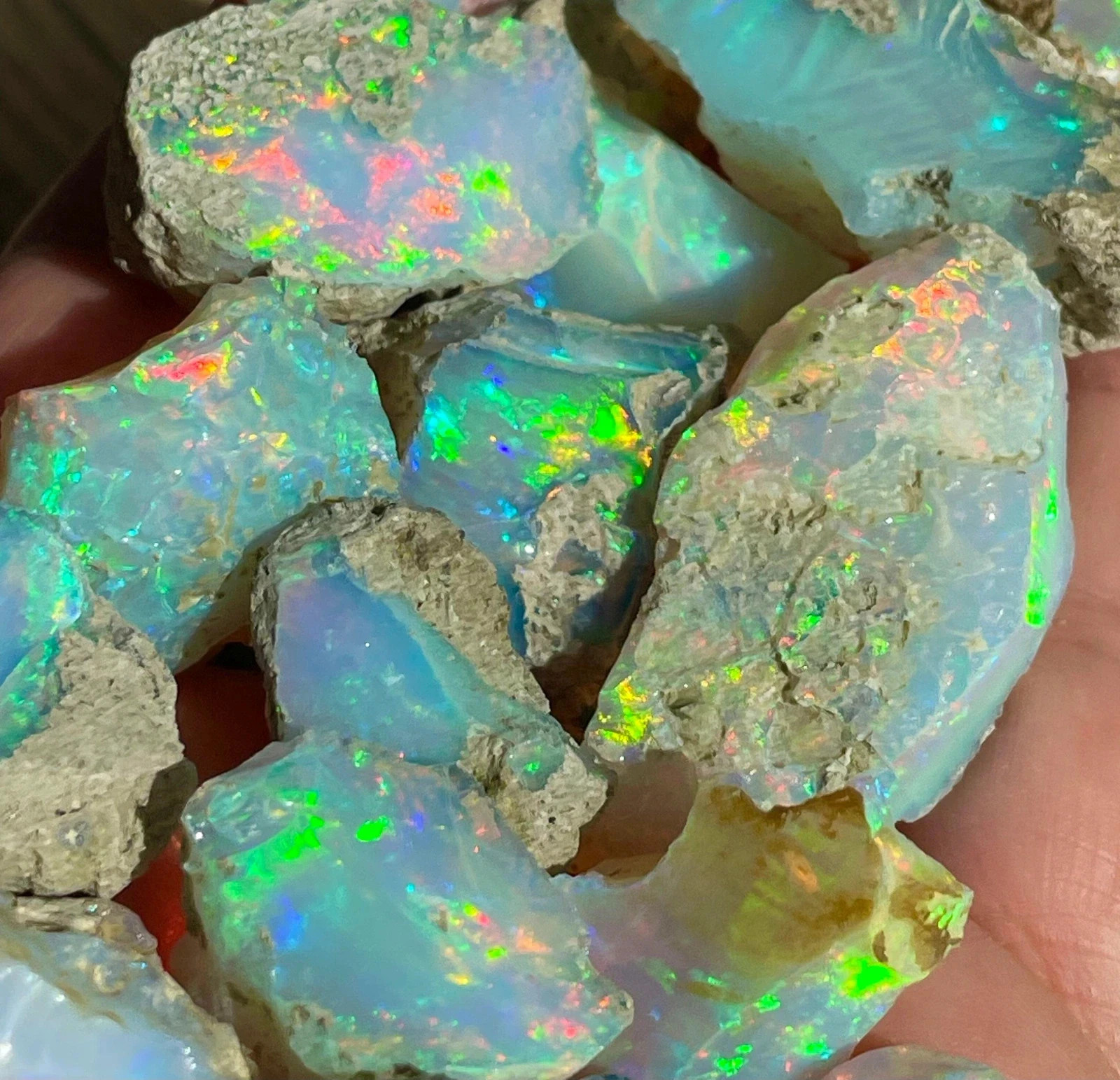 Dry Opal Rough Lot 20 Pieces Natural Ethiopian Welo Opal Raw AAA cut grade rough