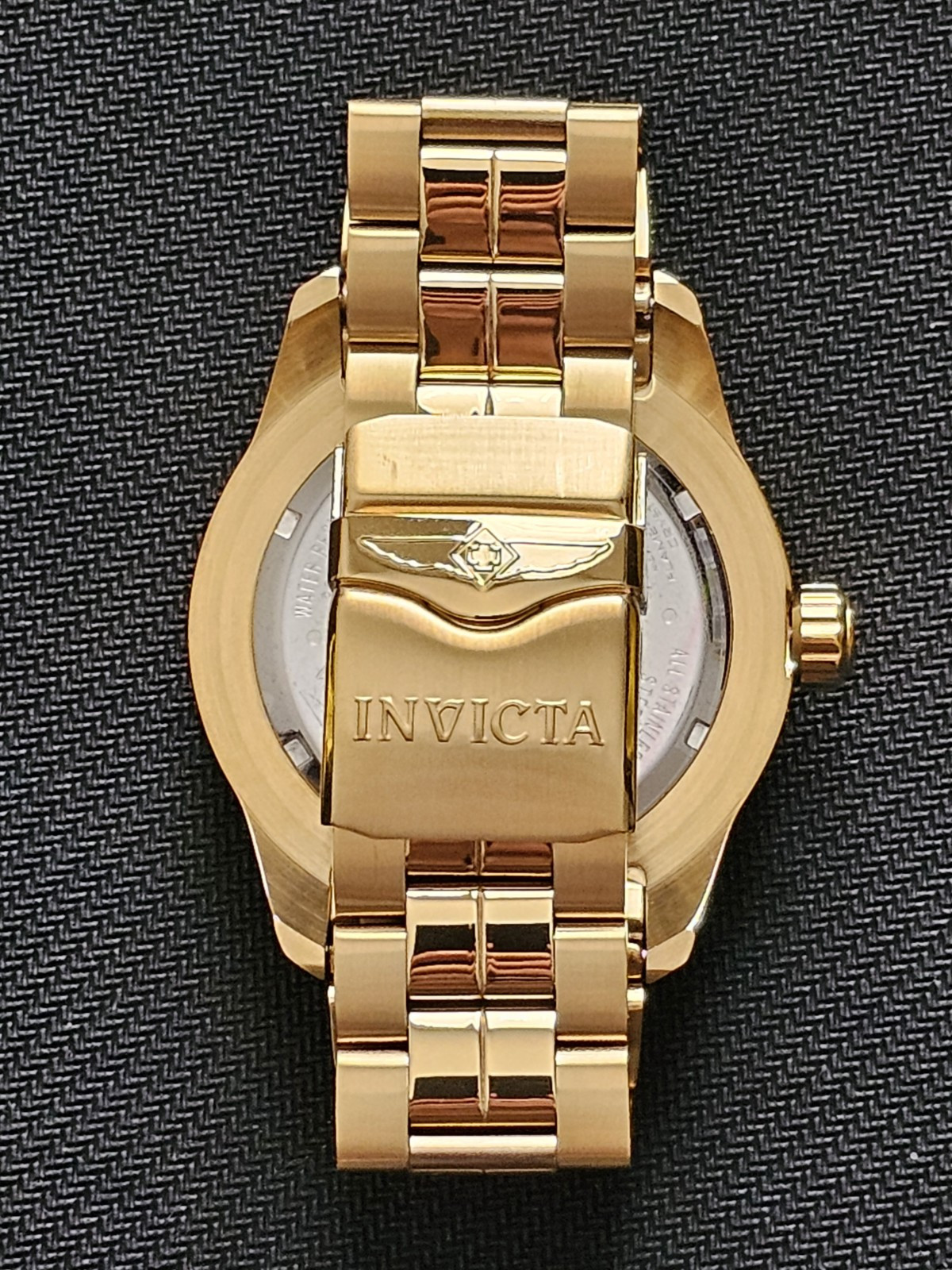 Invicta Gold/Steel Watch 51mm Case Flame Fusion Water Resistant,34708