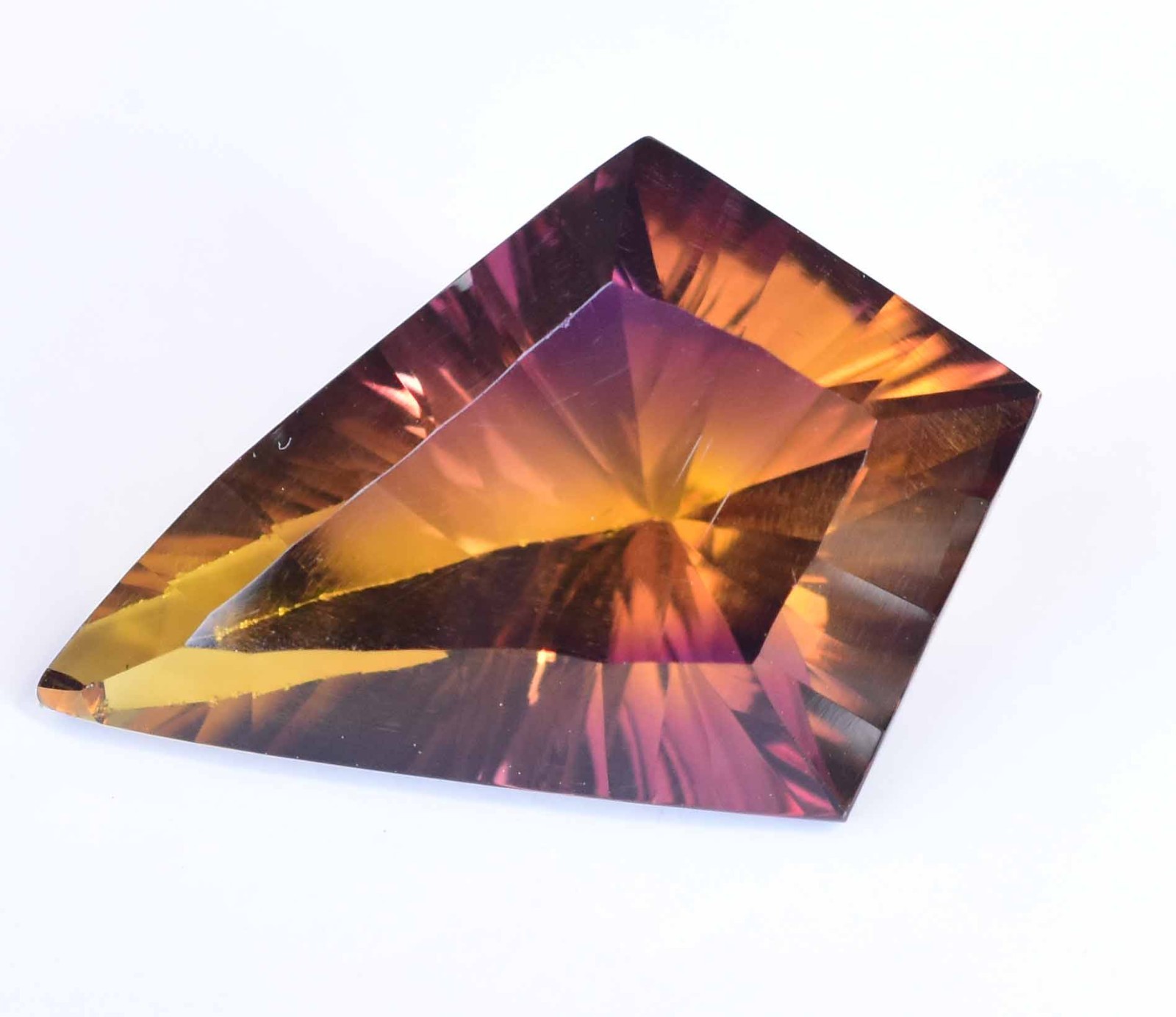 Natural Bolivia Ametrine Bi-Color 19.30 Ct Untreated Certified Loose Gemstone