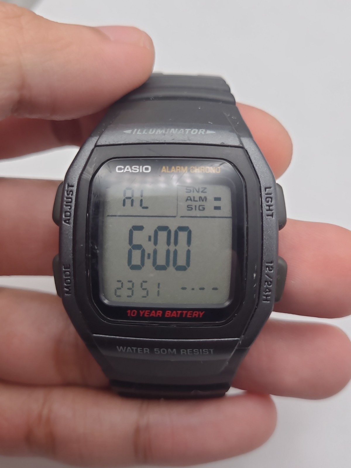 CASIO ILLUMINATOR W-96H BLACK MENS WATCH NEW BATTERY Working