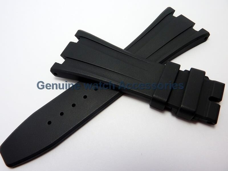AUDEMARS PIGUET ROYAL OAK BLACK RUBBER SILICON(28mm X 18mm) STRAP BAND BRAND NEW