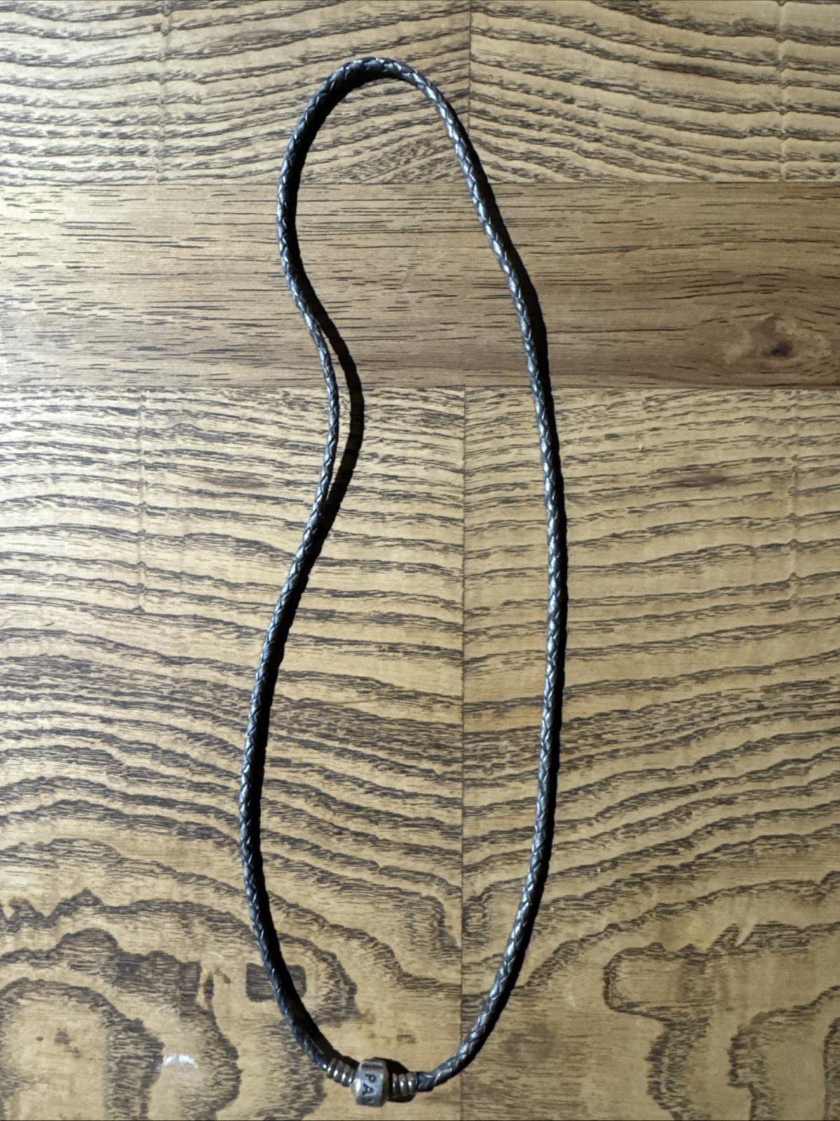 36cm/16in Sterling Vintage Pandora Pendant Necklace On Rope Cord