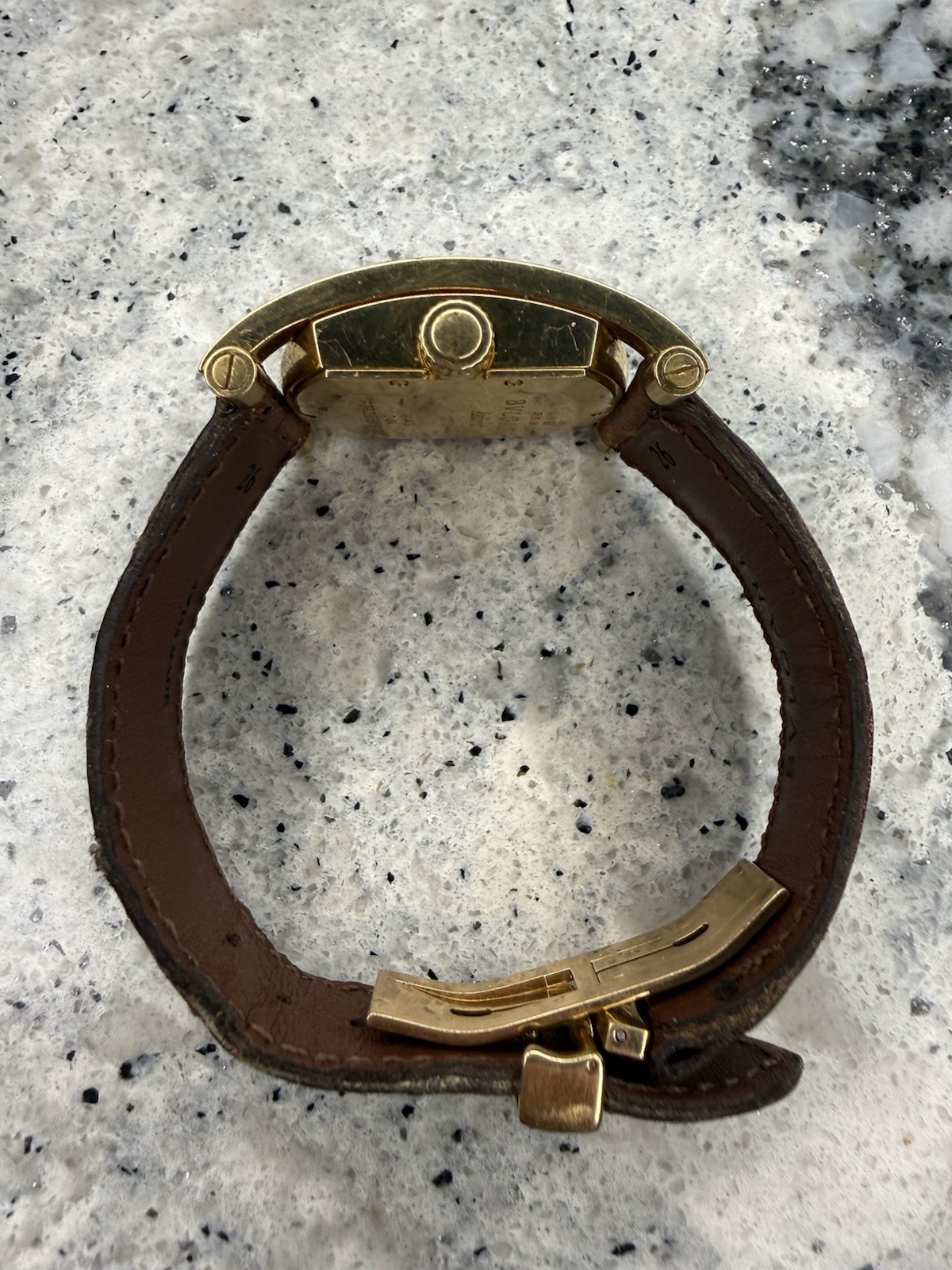 BVLGARI Assioma Automatic Date 32mm Yellow Gold Brown Leather man’s watch