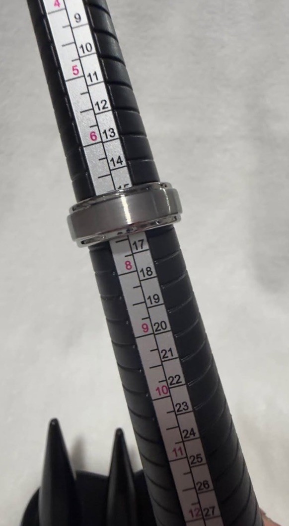 Tungsten Carbide Silver Tone Band Ring