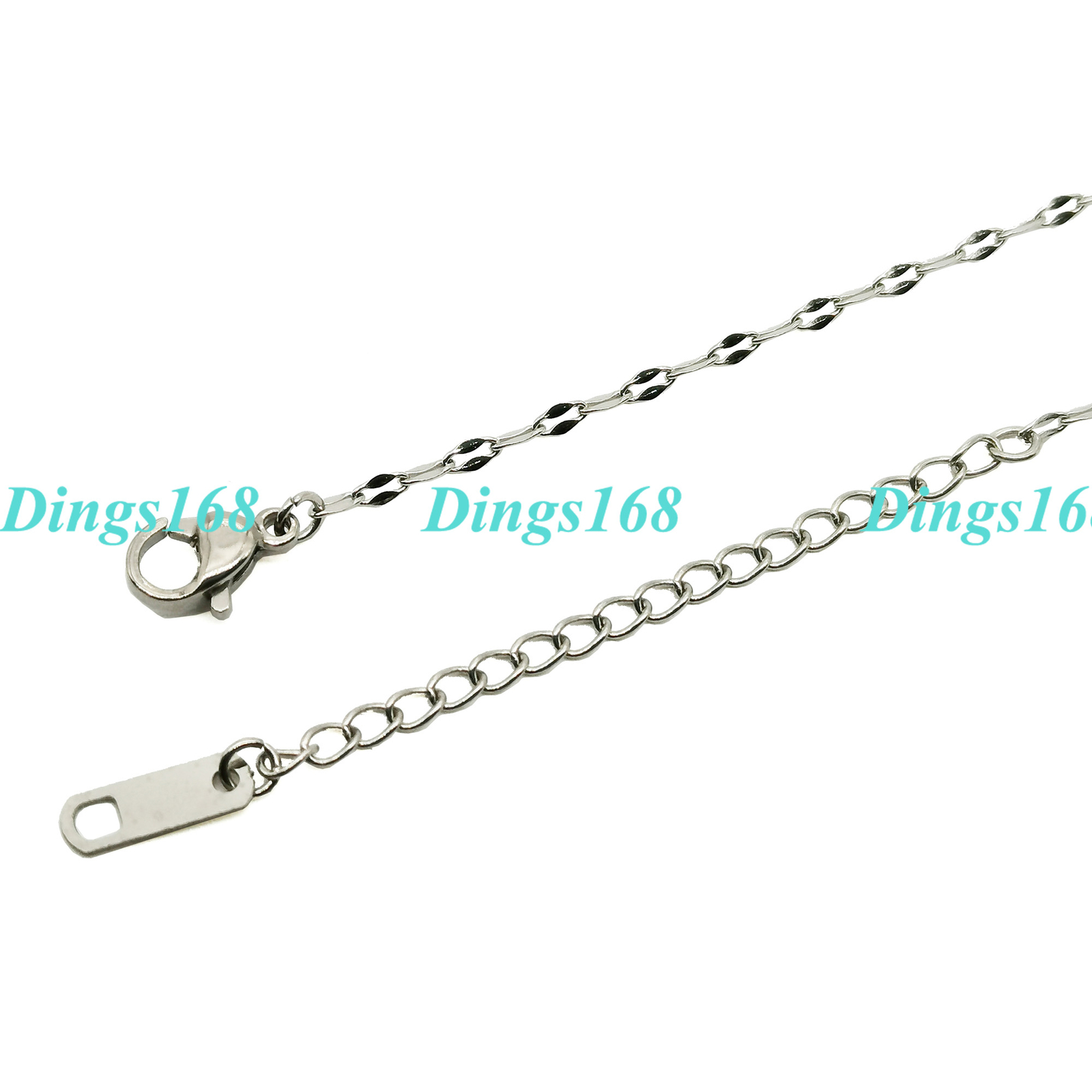 Men & Women’s 18K White Gold Filled Italian Lip Shape Link Chain Necklace F082W
