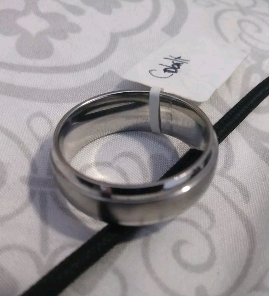 Triton Handmade Tungsten Carbide Ring – Bright Finish and Bevel Edge