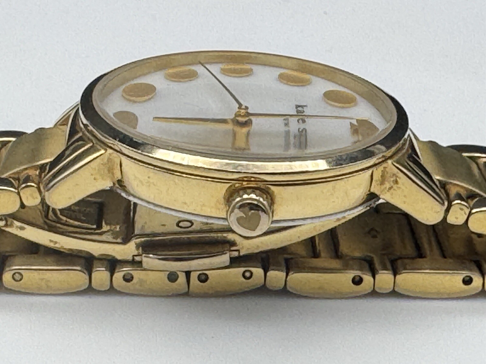 Kate Spade New York Metro Dot Womens Gold Stainless Analog Quartz Watch 0737