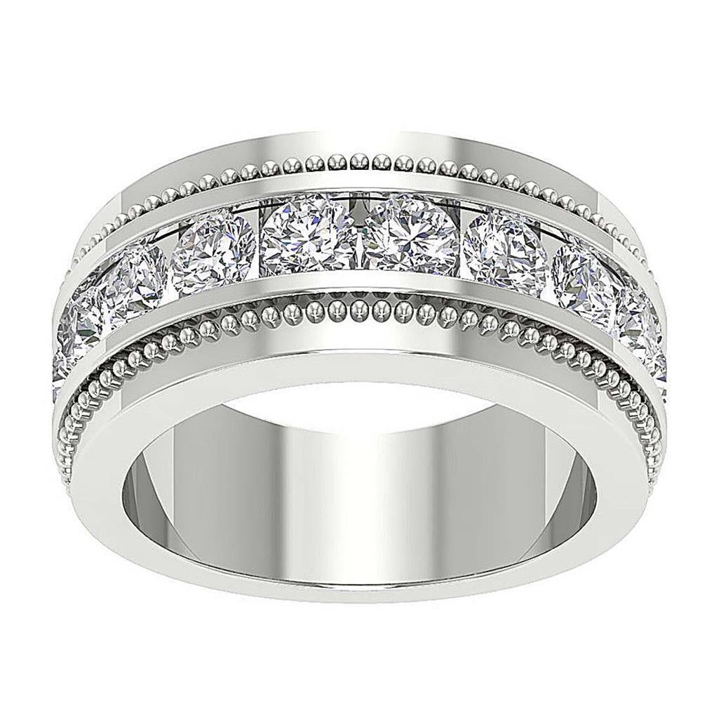 VS F 1.75 Carat Lab Grown Diamond Men’s Engagement Ring 10.00 MM 10K Yellow Gold