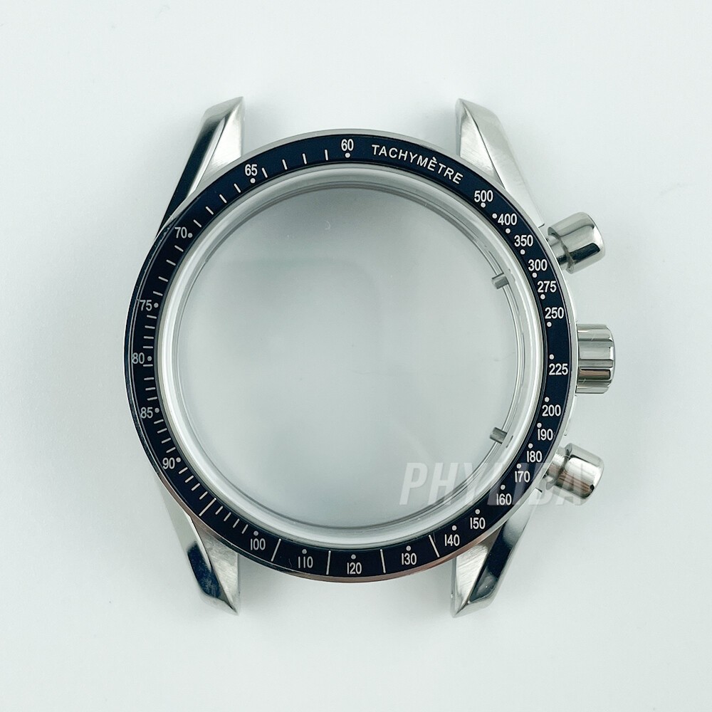 40mm Chronograph Moon Watch Case Sapphire Crystal for ST1901 ST1902 Movement