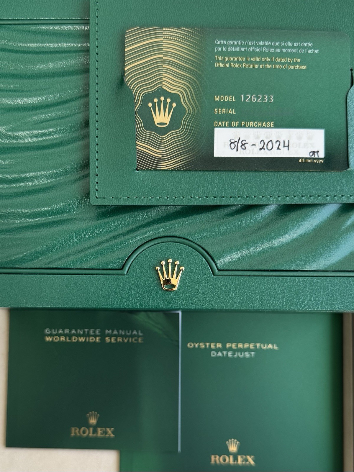 Rolex Datejust 36 126233 Wimbledon Dial Steel Gold Jubilee Box Papers 2024