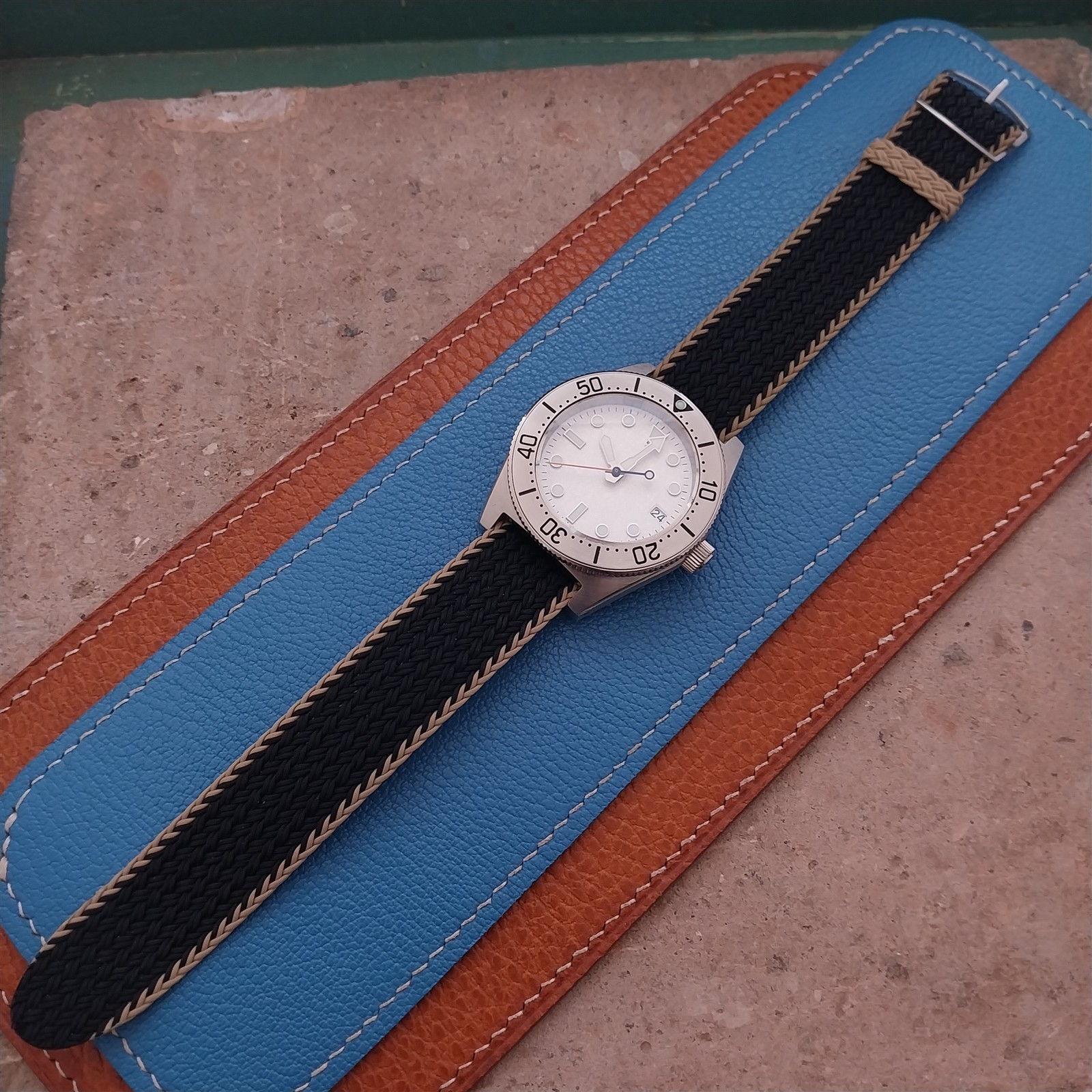 20mm Eulit Atlantic Braided Perlon Single Pass Field Watch Strap