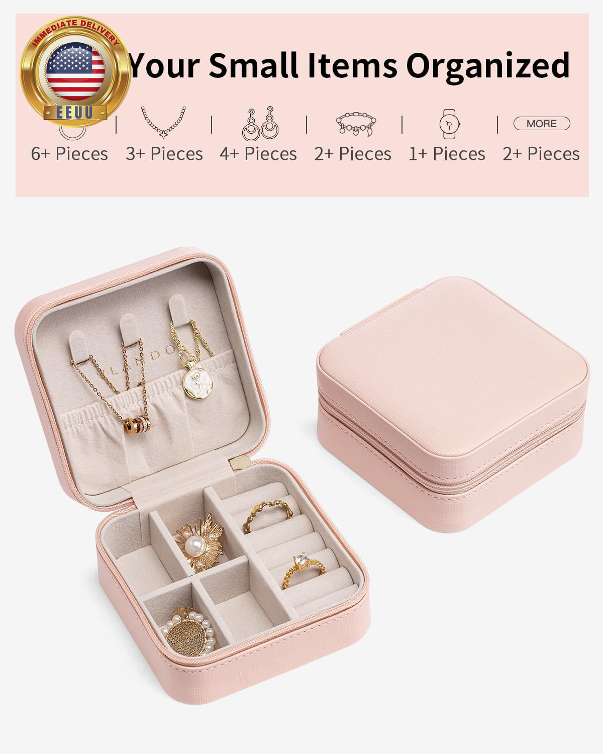 Travel Jewelry Case – Teacher Appreciation Gifts for Women – Small Jewelry Trave