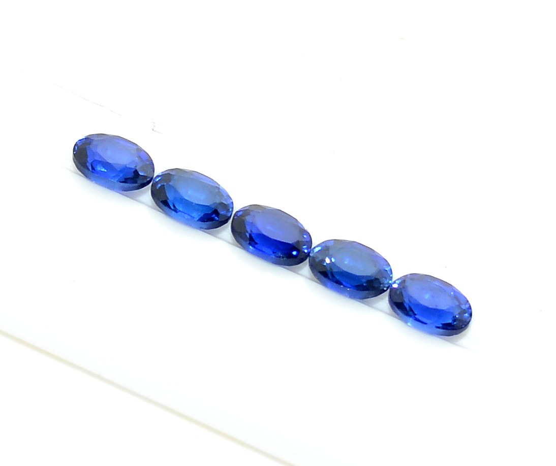 6×4 mm To 12×10 mm Blue Sapphire Color Lab Grown Oval Cut 01 Pcs Only Gemstone