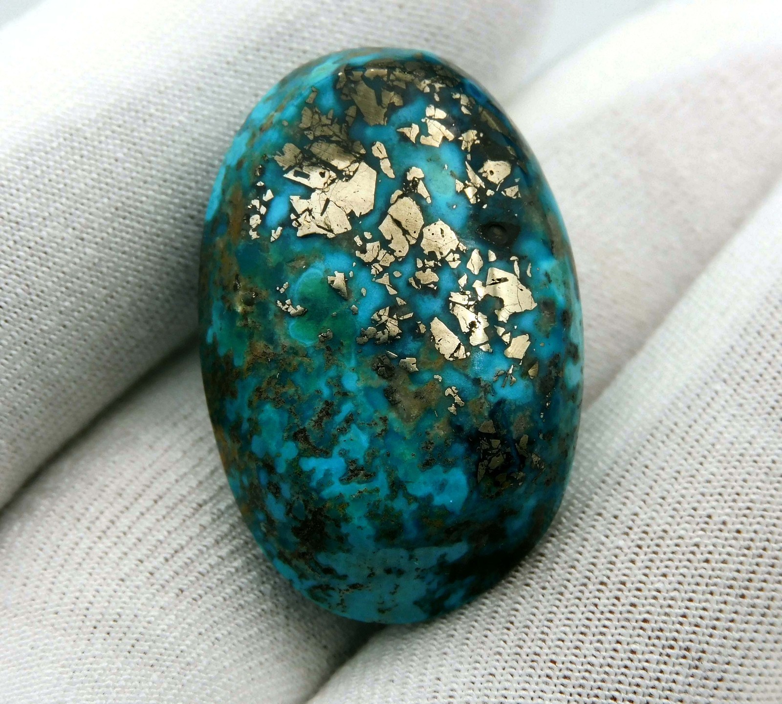 61.00 Ct Genuine Arizona Blue Turquoise Oval Cut Loose Gemstone