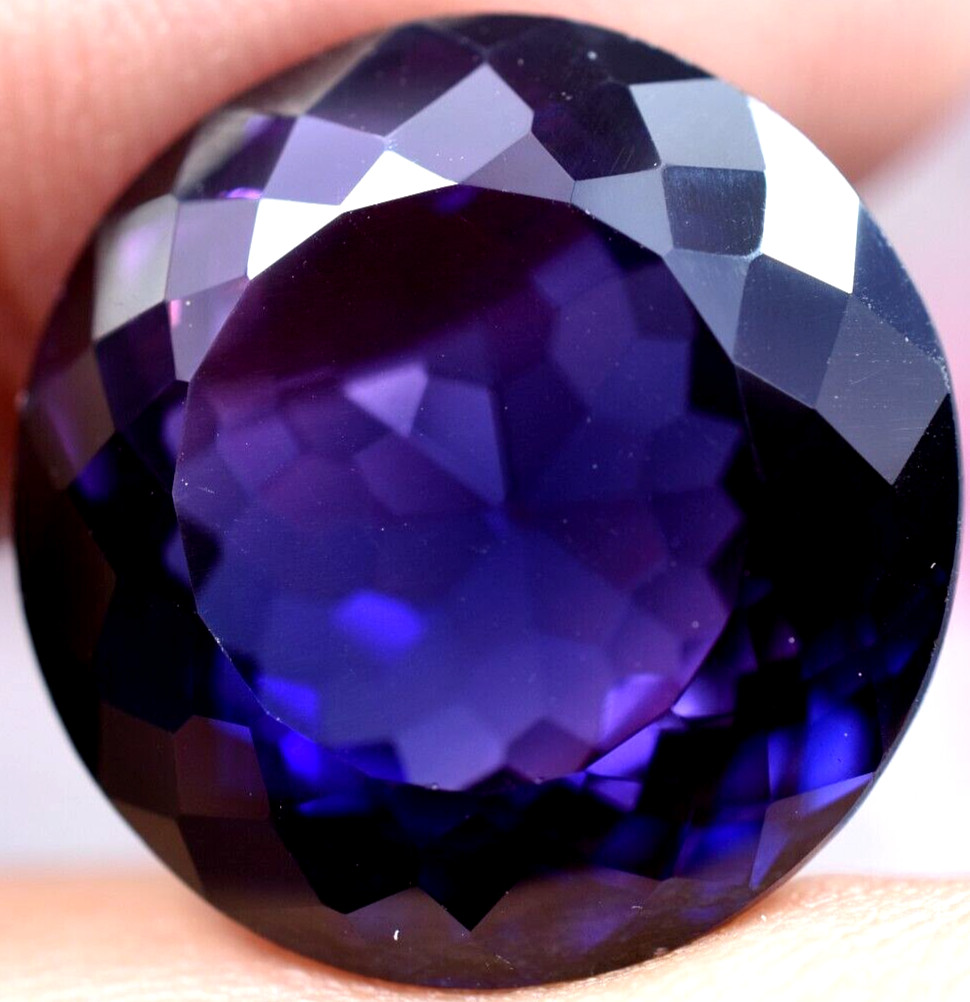 RARE Natural Purple-Blue Tanzanite 27.50 CT IF Certified Flawless Loose Gemstone