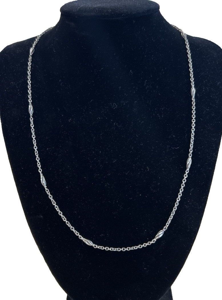 Designer Scott Kay Sterling Silver 18″-20″ Chain w/ Amethyst Clasp 8.7g