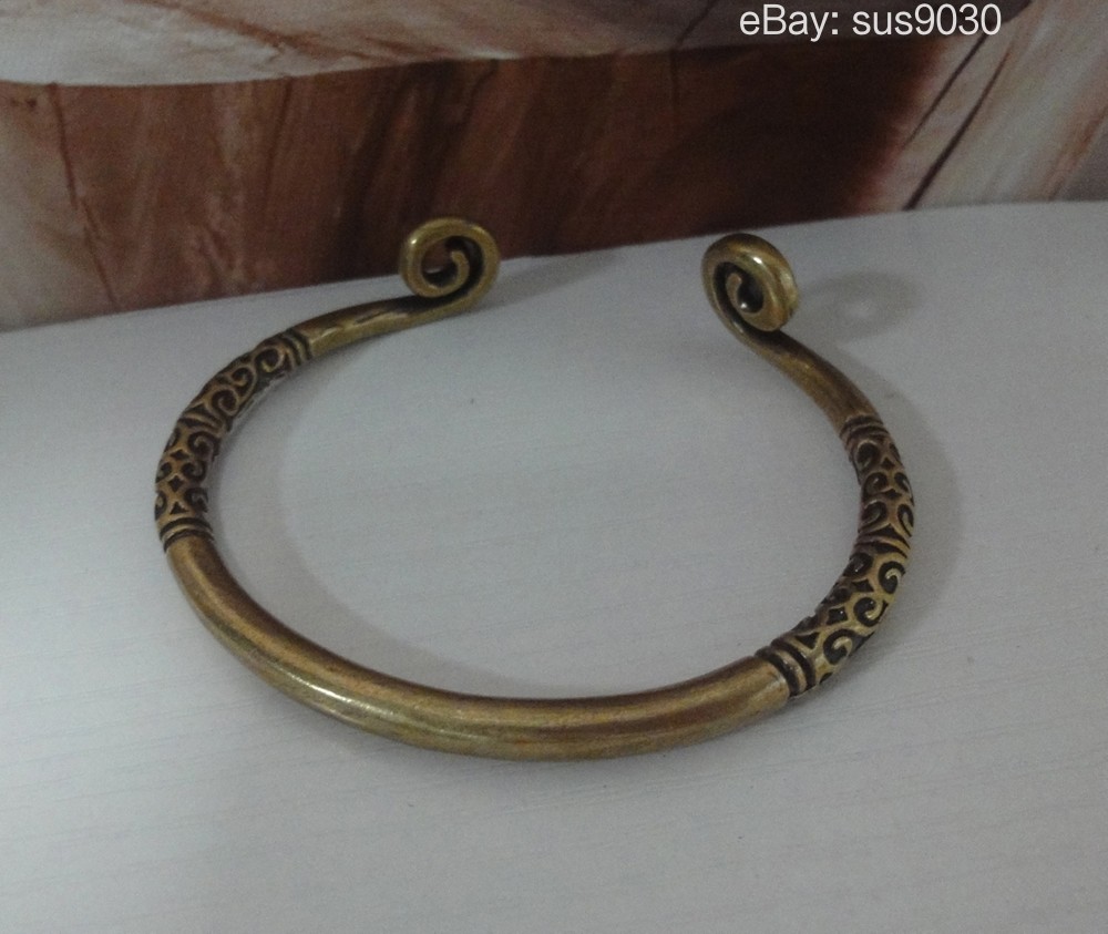 Solid Brass Sun Wukong Monkey King Adjustable Bangle Bracelet