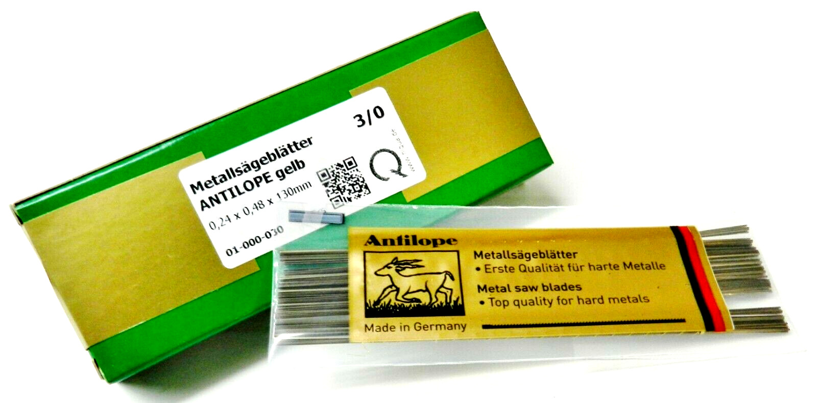 Antilope Jewelers Saw Blades #3/0 Jewelry Making Pack of 144 pcs. Made in German