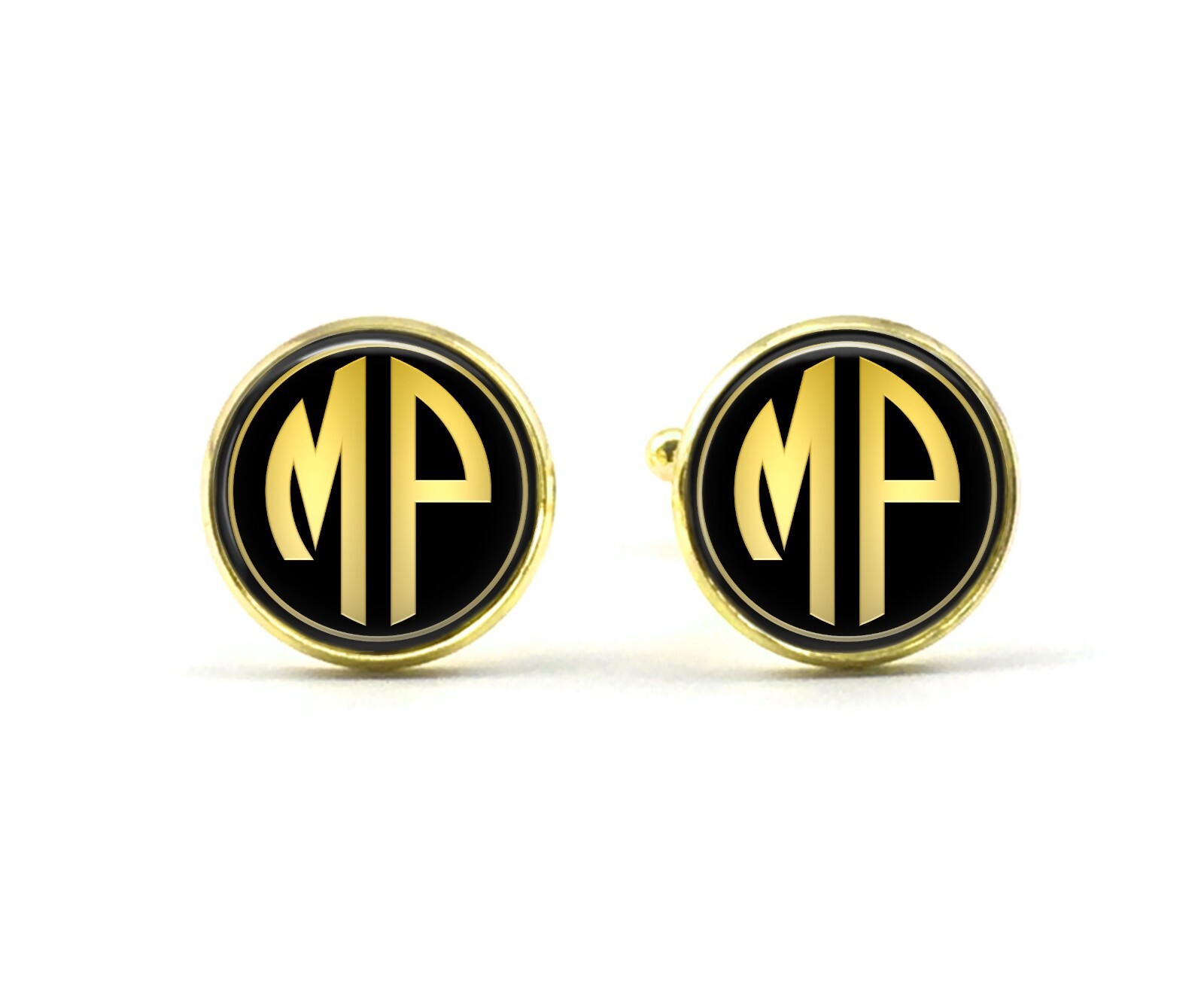 Personalized Monogram Cufflinks Great Gatsby Initials Cuff Links Wedding Gift