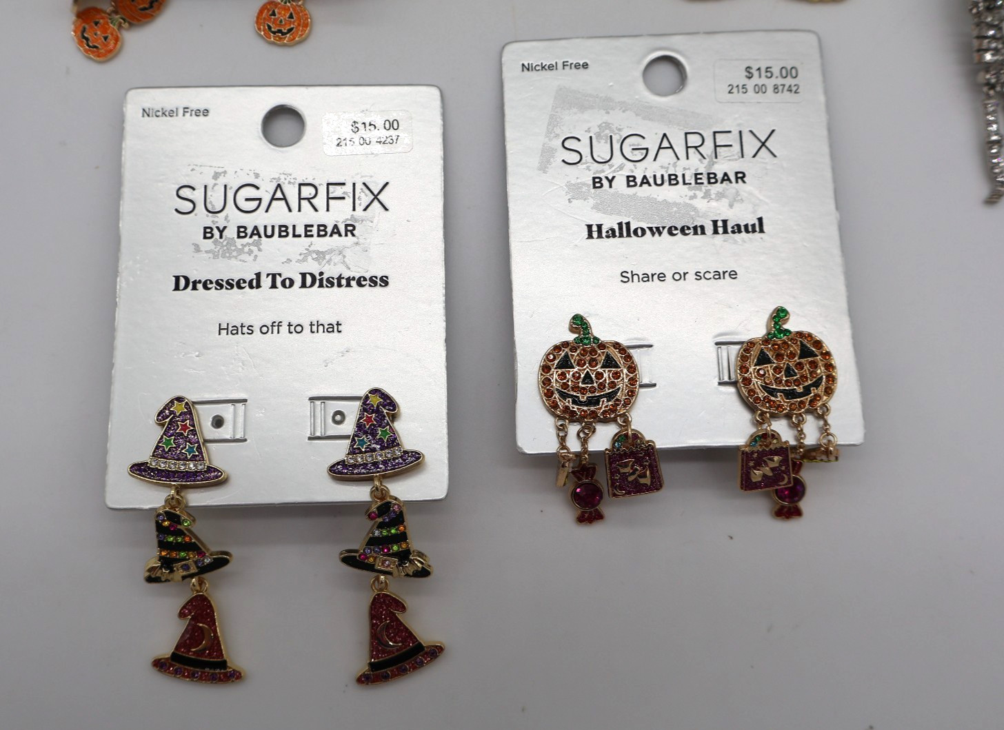 Sugarfix By Baublebar Halloween Earrings Lot of 7 Pairs Ghost Skeleton Witch NWT