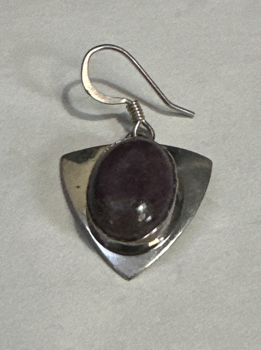 Gili & Grace Nakai Sterling Silver Sugilite Dangle Earrings