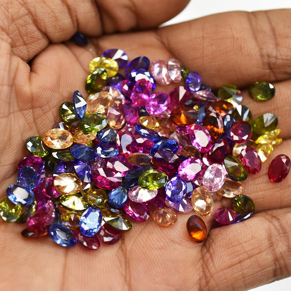 Extremely Rare Natural Mix Sapphire 7×5 mm 12.00 Ct CERTIFIED Loose Gemstone Lot