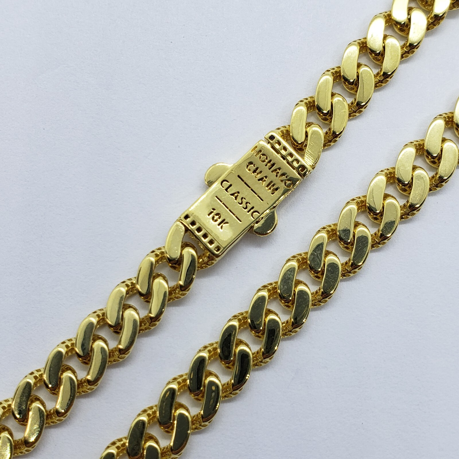 10K Hollow Yellow Gold Miami Cuban Monaco Chain 6m~9mm Necklace Bracelet 7″-30″