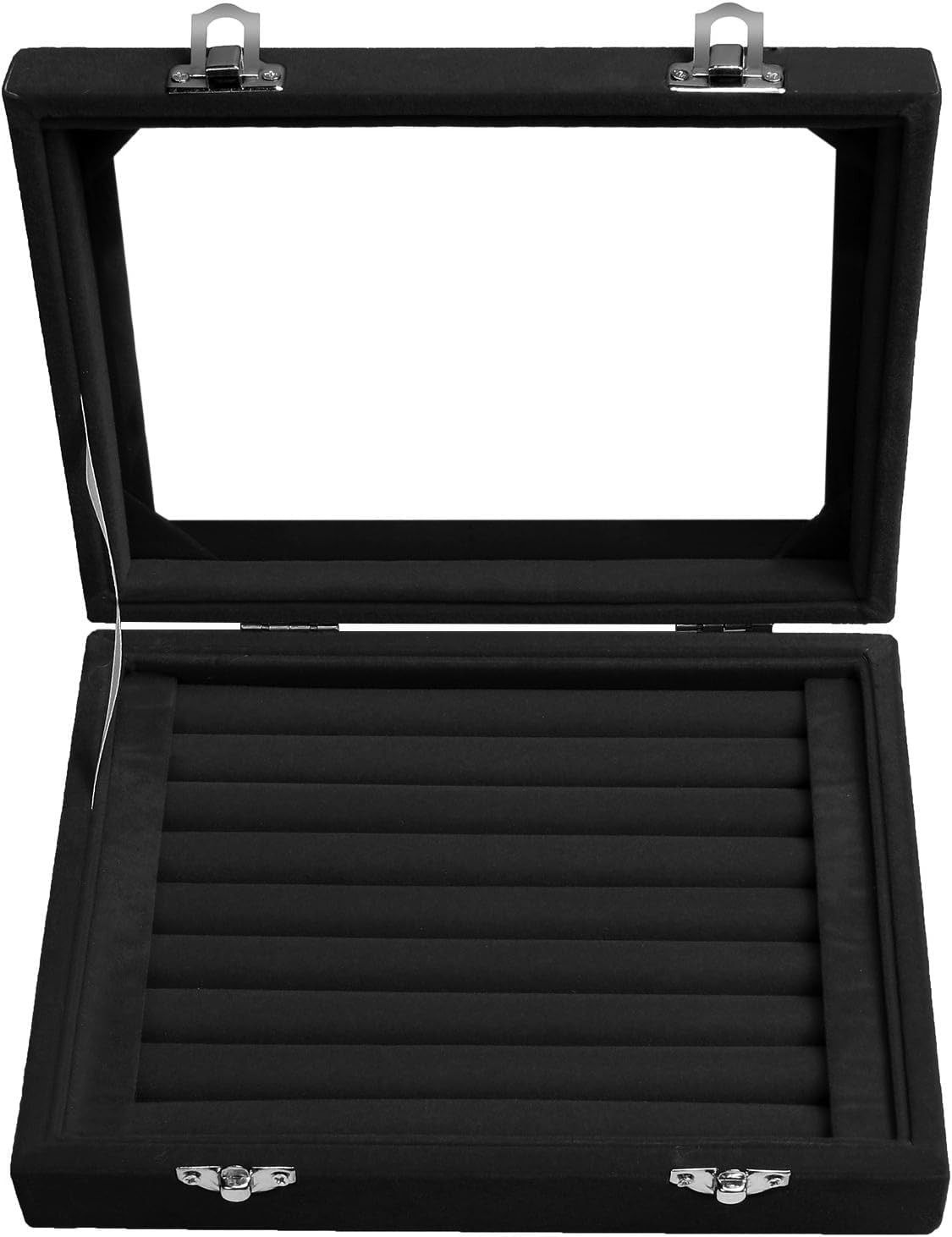 60 Slots Jewelry Ring Display Organizer Tray Holder Earrings Storage Boxes Case
