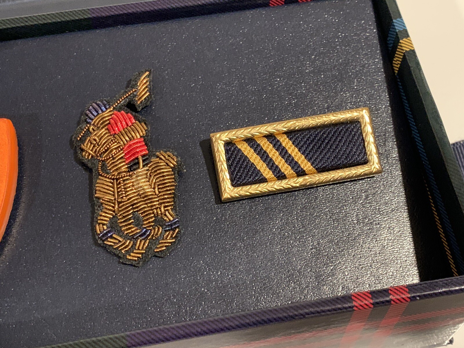 Polo Ralph Lauren Pin Bullion Brooch Gift Set Pony Shield Military R L Rare