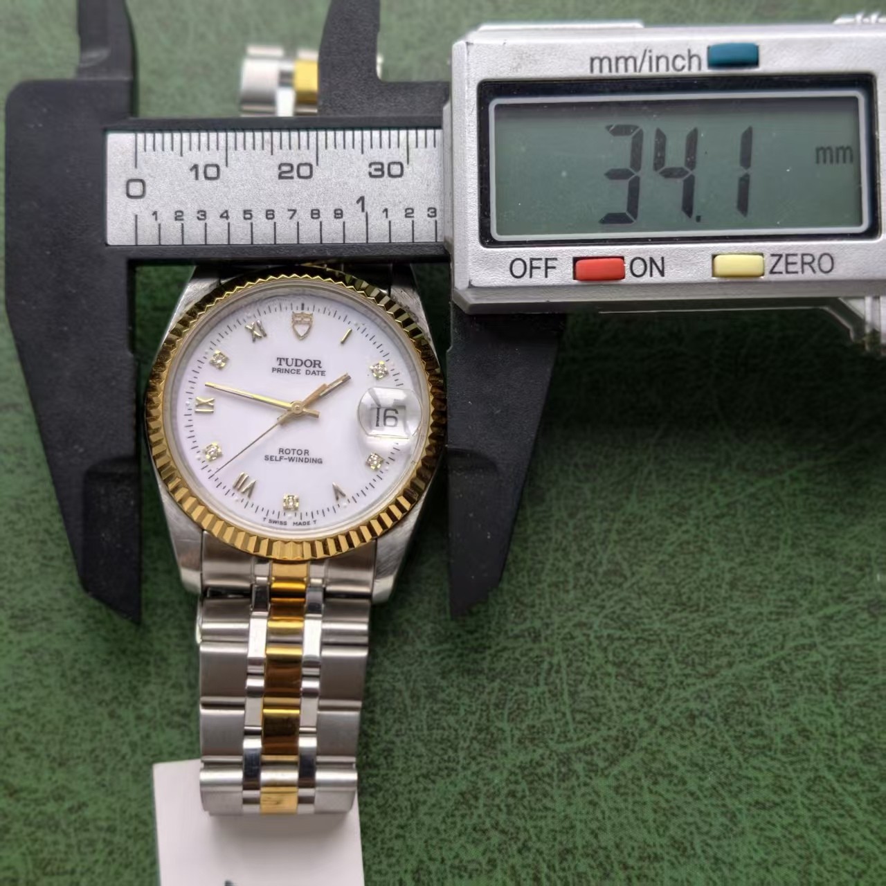 Tudor White Dial Prince Date 74033 Men’sWatch Automatic 34mm Champagne Number