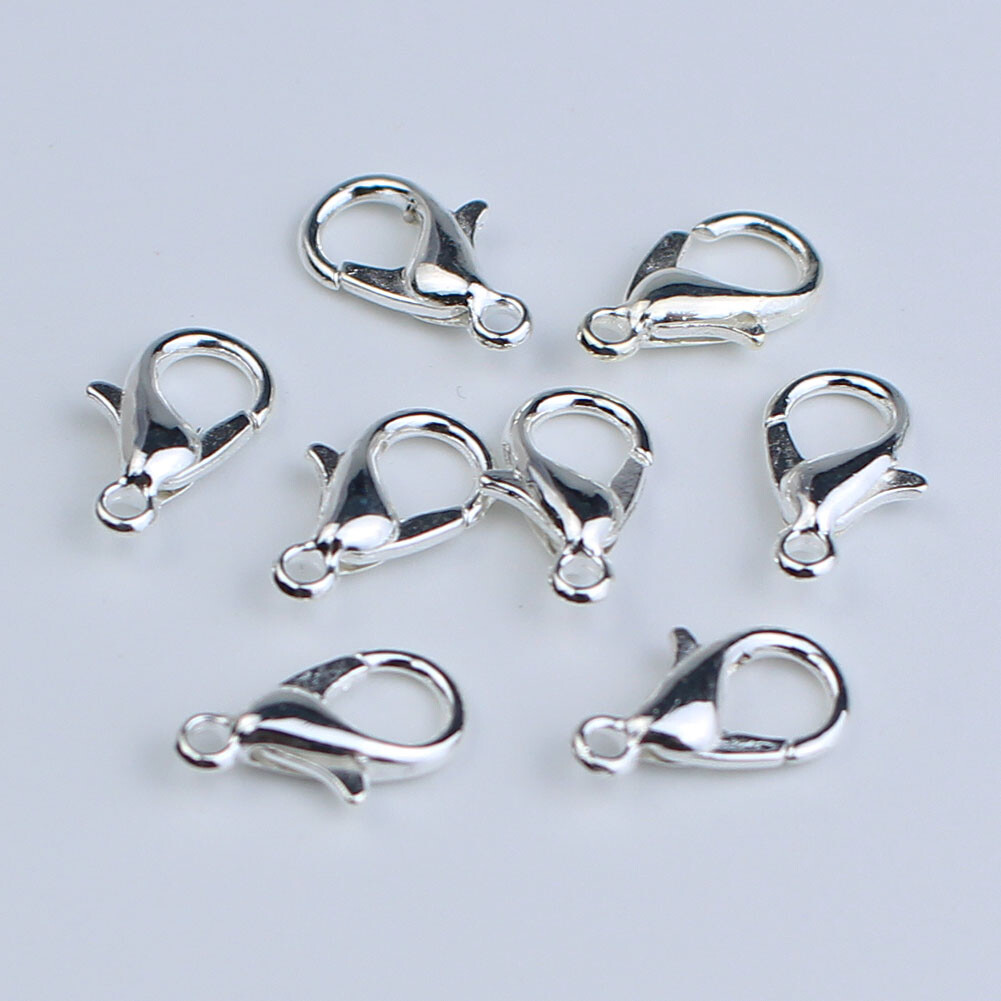 Wholesale! 200pcs Gold/Silver Plated Lobster Claw Clasps 10x6mm,12x7mm,14x7mm