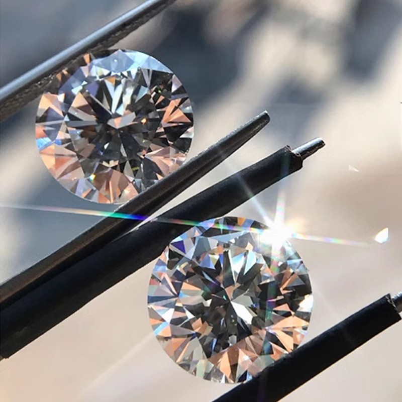 Loose Moissanite Round Real Gem 0.7mm-3mm All Sizes 1ct Melee Stone D White VVS1