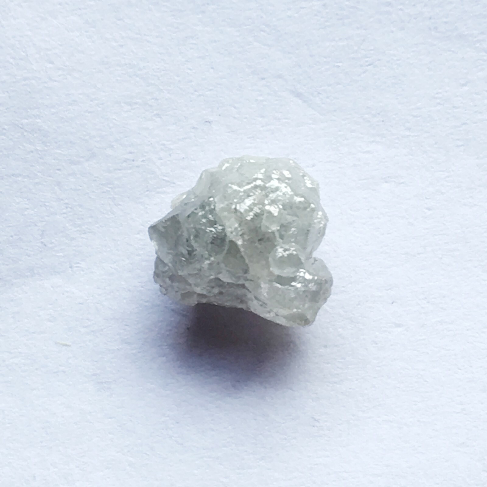 3.47Ct Natural White Gray Raw Diamond Loose Rough diamond I3 Clarity 8.86mm X69