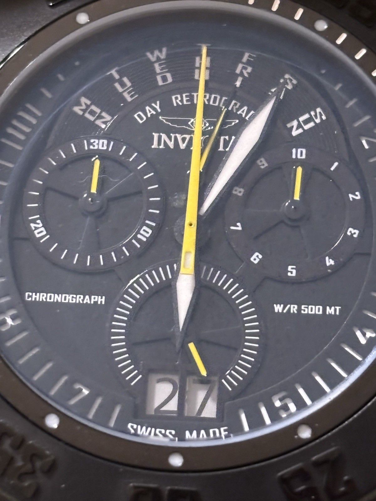 Invicta Subaqua Noma III Men’s Swiss Made Quartz Watch Black/Yellow model 10185
