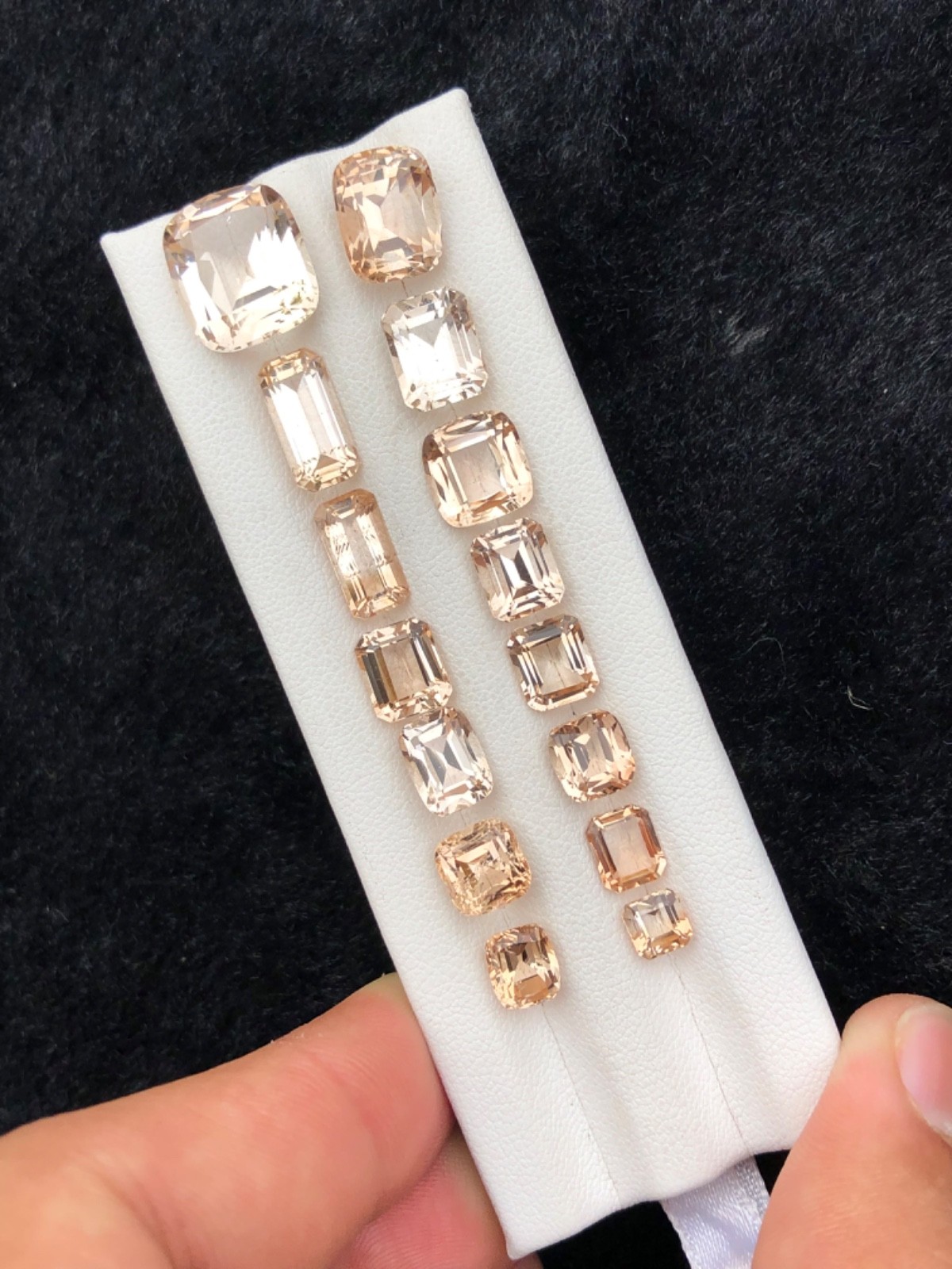 Natural Skardu Topaz Lot 49 Ct 15 Pcs Champagne Peach Loose Gems G44