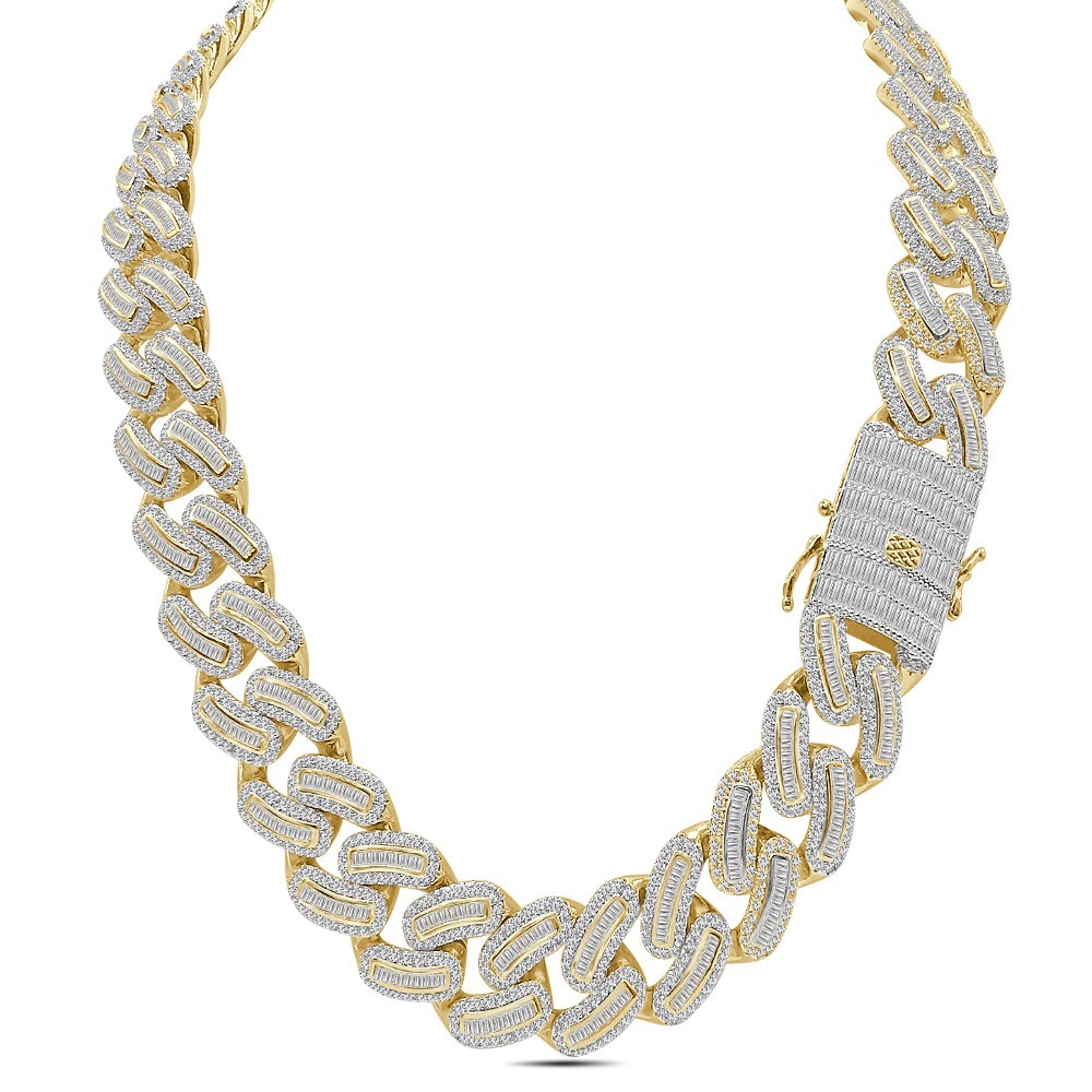 200+ Grams Thick Bold 18mm VVS1/D 39.55 CT. Miami Cuban Link Chain Neckless 20″