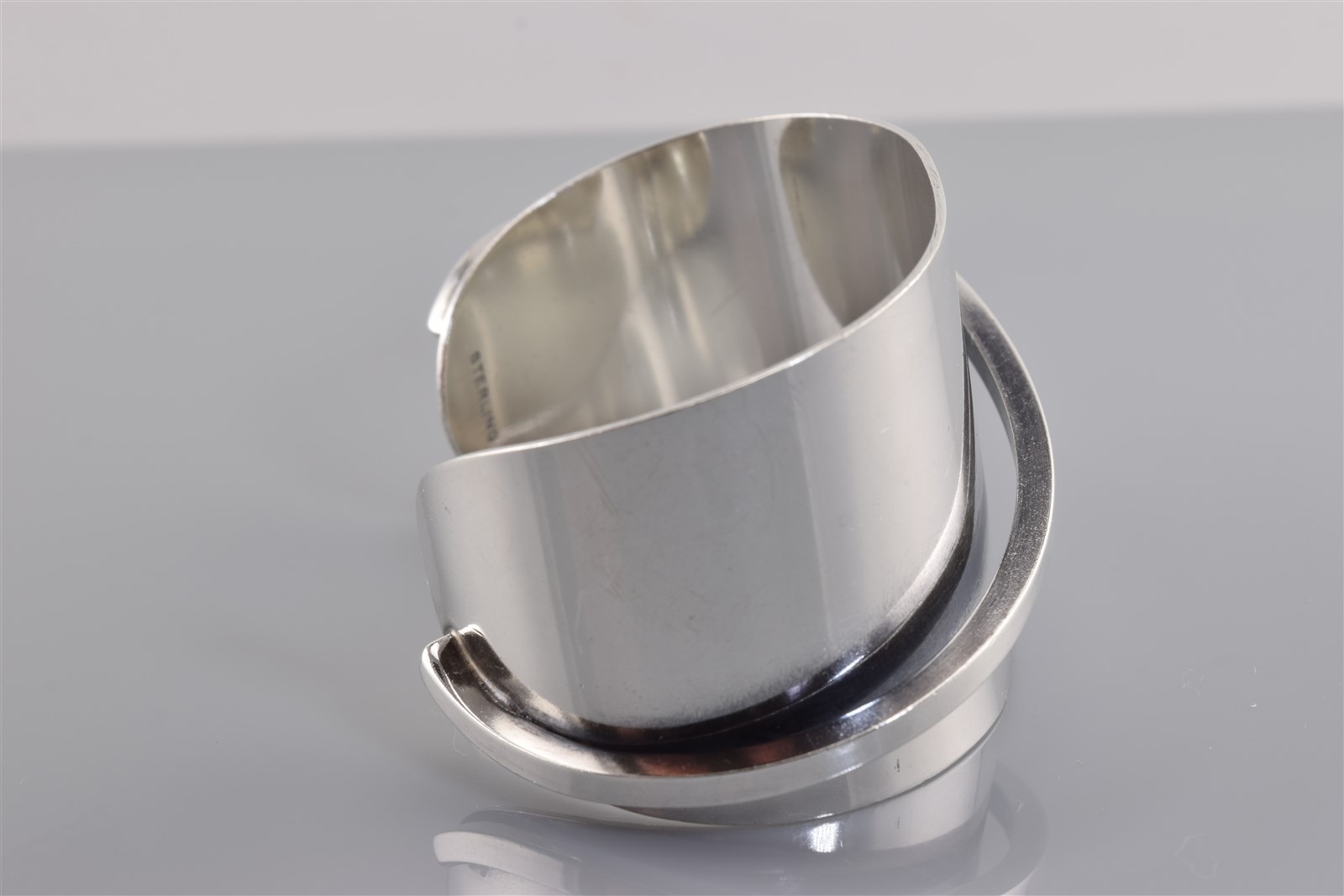 RARE Henry STEIG Sterling Silver Modernist Statement Cuff 925 Bracelet 50g 6.5″